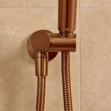 Round Single Function Hand-held Shower on Adjustable Bracket